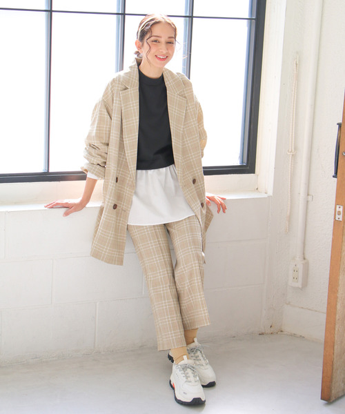 VENCEEXCHANGE（ヴァンスエクスチェンジ）の「ビックシルエットテーラードジャケット（テーラードジャケット・レディース・ベージュ/ピンク/ブラウン系その他・M）」の4枚目の写真