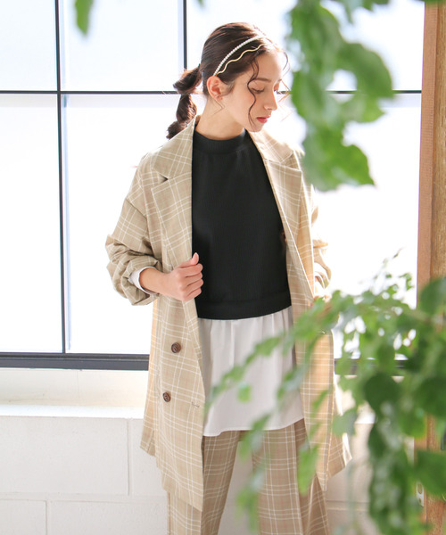 VENCEEXCHANGE（ヴァンスエクスチェンジ）の「ビックシルエットテーラードジャケット（テーラードジャケット・レディース・ベージュ/ピンク/ブラウン系その他・M）」の5枚目の写真