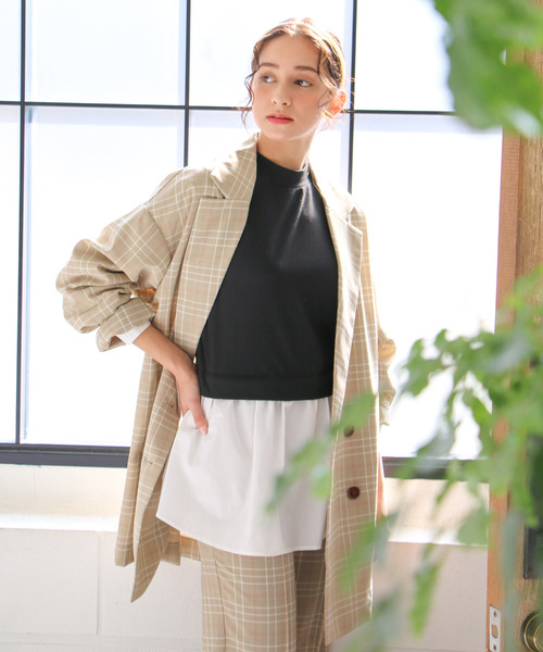 VENCEEXCHANGE（ヴァンスエクスチェンジ）の「ビックシルエットテーラードジャケット（テーラードジャケット・レディース・ベージュ/ピンク/ブラウン系その他・M）」の15枚目の写真