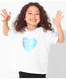 ANAP kids（アナップキッズ）の「クリアハートワッペントップス（Tシャツ/カットソー・キッズ）」