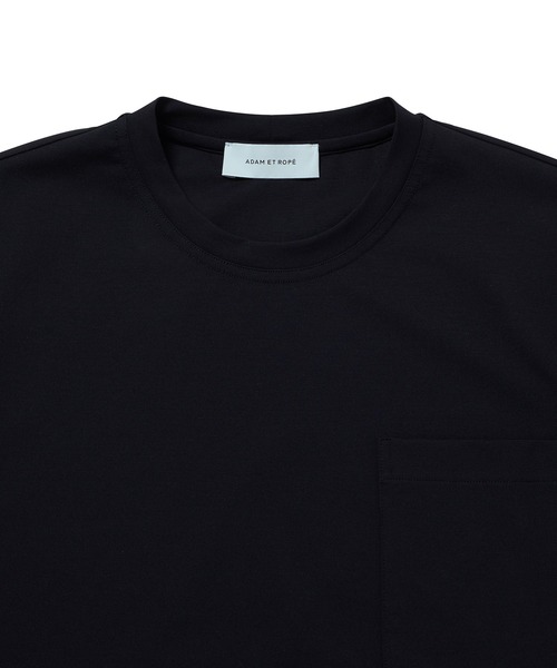 ADAM ET ROPE'（アダムエロペ）の「40G ポンチポケットT（Tシャツ/カットソー・メンズ・ホワイト/ブラック/ネイビー・S/M/L）」の12枚目の写真