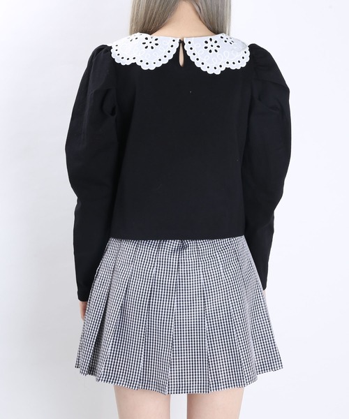 WC（ダブル シー）の「WC/レース襟長袖トップス（Tシャツ/カットソー・レディース・ベージュ/グリーン/ブラック・FREE）」の13枚目の写真