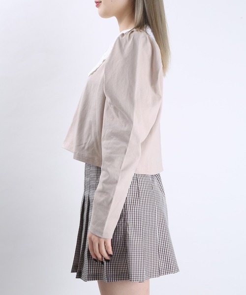 WC（ダブル シー）の「WC/レース襟長袖トップス（Tシャツ/カットソー・レディース・ベージュ/グリーン/ブラック・FREE）」の15枚目の写真