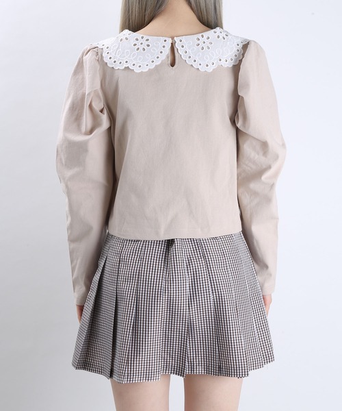 WC（ダブル シー）の「WC/レース襟長袖トップス（Tシャツ/カットソー・レディース・ベージュ/グリーン/ブラック・FREE）」の7枚目の写真