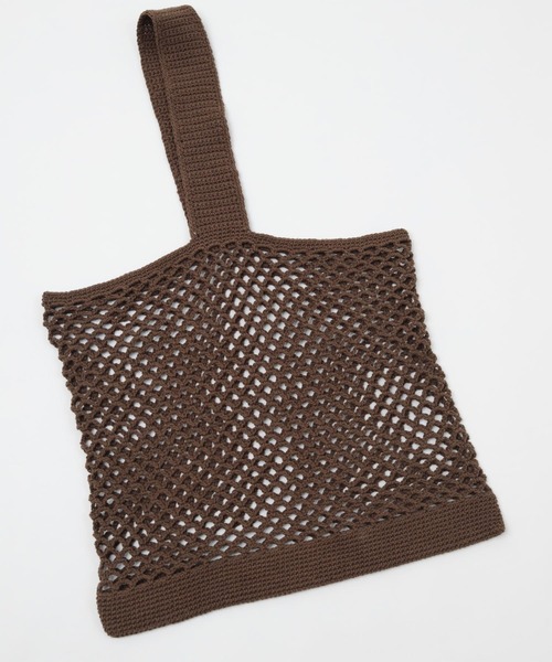 SEA DRESS（シードレス）の「ﾎﾟｰﾁ付ｸﾛｼｪ編みﾜﾝｼｮﾙﾀﾞｰﾊﾞｯｸﾞ（ショルダーバッグ・レディース・アイボリー/ブラウン・FREE）」の5枚目の写真