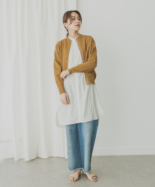 KBF+(ケービーエフプラス)の「KBF+ コンパクトニットカーディガン(カーディガン/ボレロ・レディース・ブラック/パープル/オフホワイト/キャメル・ONE)」の9枚目の写真