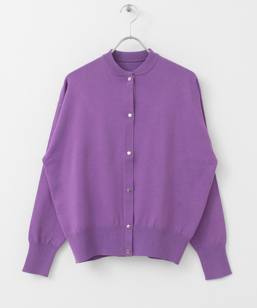 KBF+(ケービーエフプラス)の「KBF+ コンパクトニットカーディガン(カーディガン/ボレロ・レディース・ブラック/パープル/オフホワイト/キャメル・ONE)」の18枚目の写真