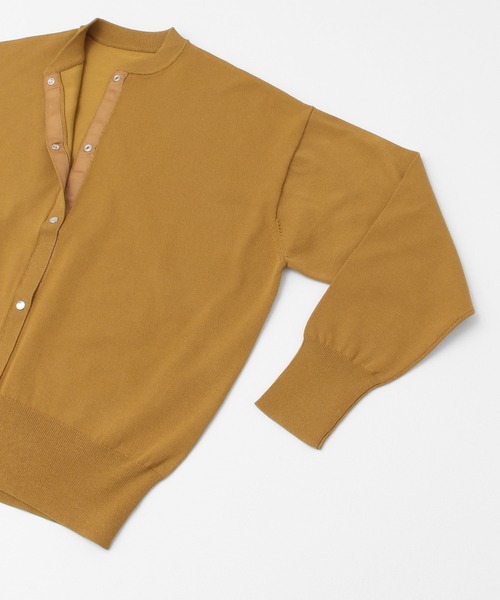 KBF+(ケービーエフプラス)の「KBF+ コンパクトニットカーディガン(カーディガン/ボレロ・レディース・ブラック/パープル/オフホワイト/キャメル・ONE)」の6枚目の写真