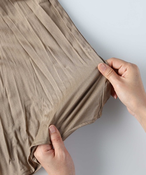 HONEYSUCKLE ROSE(ハニーサックルローズ)の「【HONEYSUCKLE ROSE】「nobee」 楽伸びSUMMERクリンクルパンツ(その他パンツ・レディース・ブラック×ホワイト/ベージュ/ライトベージュ/ブラウン/ダークベージュ/ブラック・L/S/M)」の11枚目の写真