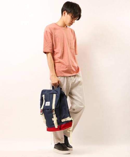 PRODUCTY WARRANTY（プロダクティワランティ）の「【PRODUCTY WARRANTY】 DOUBLE STRAP COLOR TAPE BACK PACK WHITE LABEL ダブルストラップバックパック（バックパック/リュック・レディース・チャコールグレー/ネイビー/カモフラージュ/ブラック×ホワイト/ブラック×ブラック・FREE）」の9枚目の写真