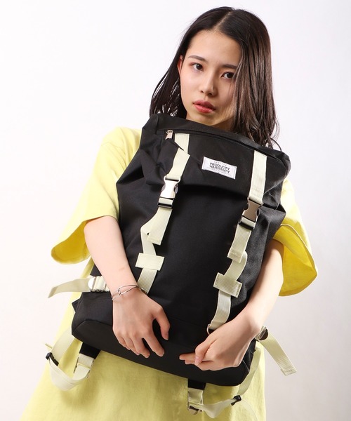 PRODUCTY WARRANTY（プロダクティワランティ）の「【PRODUCTY WARRANTY】 DOUBLE STRAP COLOR TAPE BACK PACK WHITE LABEL ダブルストラップバックパック（バックパック/リュック・レディース・チャコールグレー/ネイビー/カモフラージュ/ブラック×ホワイト/ブラック×ブラック・FREE）」の11枚目の写真