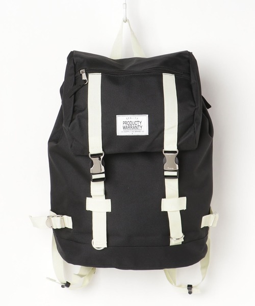 PRODUCTY WARRANTY（プロダクティワランティ）の「【PRODUCTY WARRANTY】 DOUBLE STRAP COLOR TAPE BACK PACK WHITE LABEL ダブルストラップバックパック（バックパック/リュック・レディース・チャコールグレー/ネイビー/カモフラージュ/ブラック×ホワイト/ブラック×ブラック・FREE）」の10枚目の写真