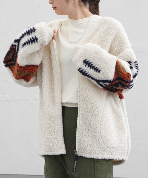 PENDLETON｜ペンドルトン　ハーディング柄カーディガン　モコモコ生地　古着 PENDLETON/ペンドルトン ニット/カーディガン セーター
