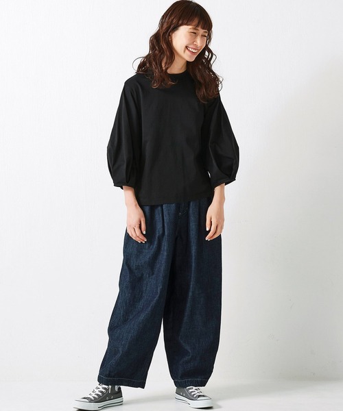 Sunny clouds(サニークラウズ)の「サニークラウズ ブカブカジーパン〈レディース〉(デニムパンツ・レディース・ダークインディゴブルー・MEDIUM/X-LARGE/LARGE/NM/XX-LARGE)」の12枚目の写真