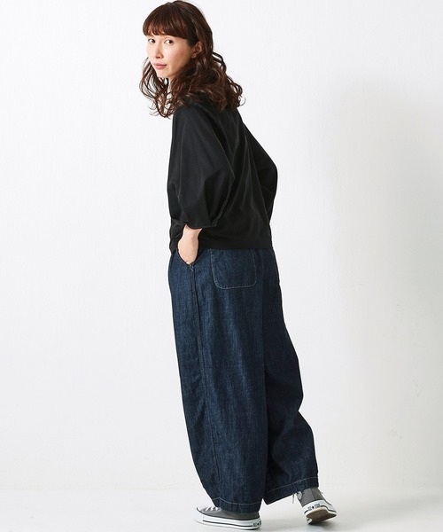 Sunny clouds(サニークラウズ)の「サニークラウズ ブカブカジーパン〈レディース〉(デニムパンツ・レディース・ダークインディゴブルー・MEDIUM/X-LARGE/LARGE/NM/XX-LARGE)」の13枚目の写真