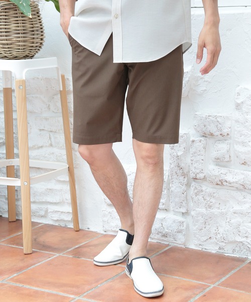 UNION STATION（ユニオンステーション）の「イージーハーフパンツ（その他パンツ・メンズ・ブラック/ブラウン/トップグレー/ライトグリーン/グレイッシュベージュ・M/L）」の4枚目の写真