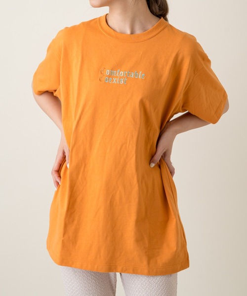 Kastane(カスタネ)の「Frame StitchロゴTee(Tシャツ/カットソー・レディース・スカイブルー/オレンジ/イエロー/オフホワイト・XL/M)」の4枚目の写真