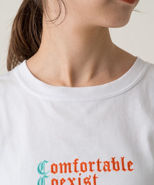 Kastane(カスタネ)の「Frame StitchロゴTee(Tシャツ/カットソー・レディース・スカイブルー/オレンジ/イエロー/オフホワイト・XL/M)」の15枚目の写真