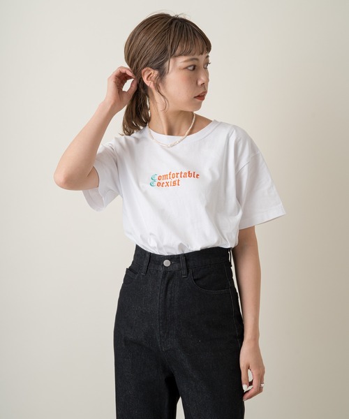 Kastane(カスタネ)の「Frame StitchロゴTee(Tシャツ/カットソー・レディース・スカイブルー/オレンジ/イエロー/オフホワイト・XL/M)」の10枚目の写真