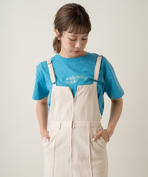 Kastane(カスタネ)の「Frame StitchロゴTee(Tシャツ/カットソー・レディース・スカイブルー/オレンジ/イエロー/オフホワイト・XL/M)」の11枚目の写真