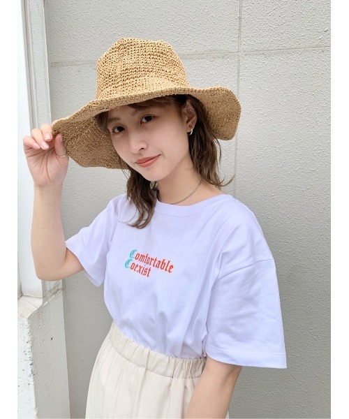 Kastane(カスタネ)の「Frame StitchロゴTee(Tシャツ/カットソー・レディース・スカイブルー/オレンジ/イエロー/オフホワイト・XL/M)」の21枚目の写真