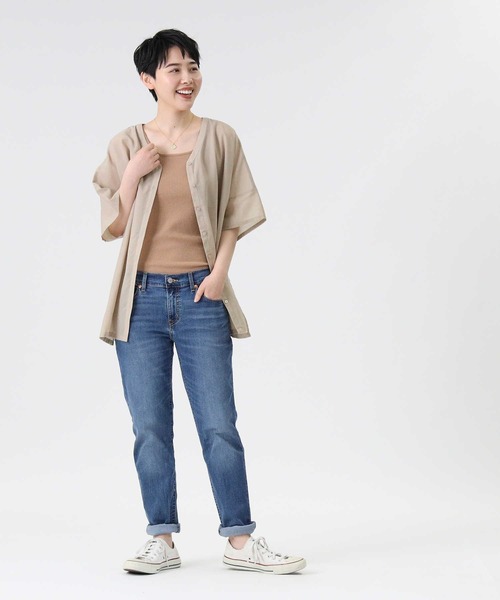 HONEYSUCKLE ROSE（ハニーサックルローズ）の「【HONEYSUCKLE ROSE】2WAYシアーブラウス（シャツ/ブラウス・レディース・ホワイト/ベージュ/ネイビー・M/L）」の20枚目の写真