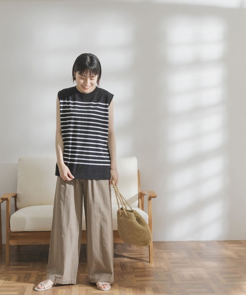FORK&SPOON(フォークアンドスプーン)の「FORK&SPOON パネルボーダーノースリーブTシャツ(Tシャツ/カットソー・レディース・グリーン系その他/ホワイト系その他/ブルー系その他・ONE)」の19枚目の写真
