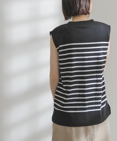 FORK&SPOON(フォークアンドスプーン)の「FORK&SPOON パネルボーダーノースリーブTシャツ(Tシャツ/カットソー・レディース・グリーン系その他/ホワイト系その他/ブルー系その他・ONE)」の21枚目の写真