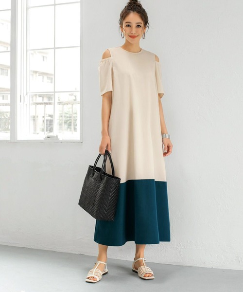 ワンピース ドレス Style ワンピース裾配色aラインワンピース ワンピース Style Deli スタイルデリ のファッション