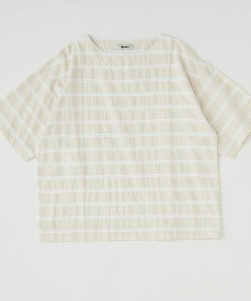 UNPERFECT（アンパーフェクト）の「[WEB限定] UNPERFECT C/L BORDER PULL OVER T SHIRTS（Tシャツ/カットソー・メンズ・ホワイト/ネイビー/レッド・4/3）」の4枚目の写真