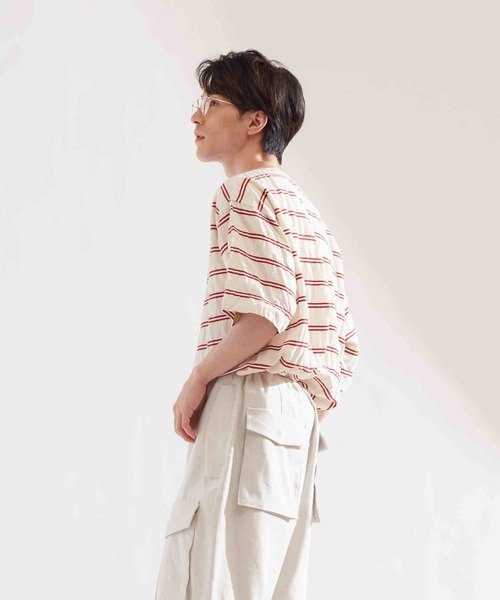 UNPERFECT（アンパーフェクト）の「[WEB限定] UNPERFECT C/L BORDER PULL OVER T SHIRTS（Tシャツ/カットソー・メンズ・ホワイト/ネイビー/レッド・4/3）」の9枚目の写真