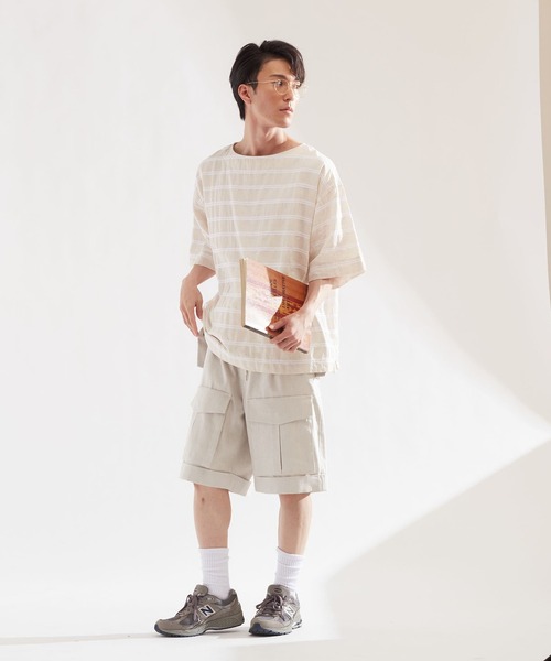 UNPERFECT（アンパーフェクト）の「[WEB限定] UNPERFECT C/L BORDER PULL OVER T SHIRTS（Tシャツ/カットソー・メンズ・ホワイト/ネイビー/レッド・4/3）」の15枚目の写真