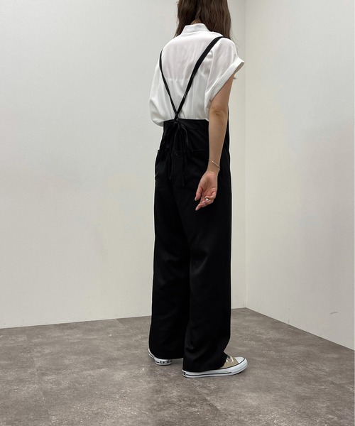 apres jour mignon（アプレジュールミニョン）の「バンドカラーフレンチシャツ 【ZOZOTOWN限定アイテム】（シャツ/ブラウス・レディース・ブラック/オフホワイト/パープル・フリー/X-LARGE）」の11枚目の写真