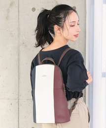 Clelia | トリコロールカラーダブルファスナーリュック(バックパック/リュック)