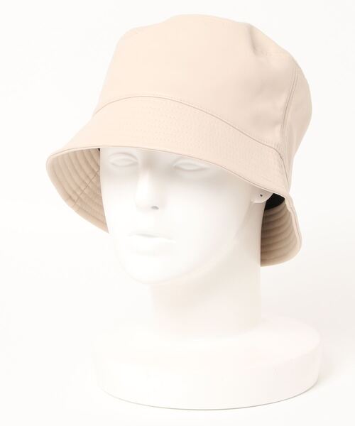 koe（コエ）の「フェイクレザーバケットハット＊（ハット・レディース・アイボリー/ブラック・FREE）」の2枚目の写真