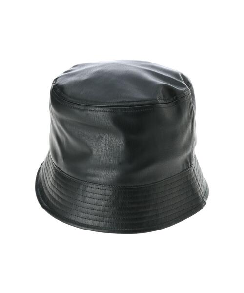 koe（コエ）の「フェイクレザーバケットハット＊（ハット・レディース・アイボリー/ブラック・FREE）」の10枚目の写真