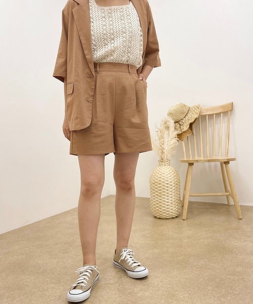 apres jour clair(アプレジュールクレア)の「【apres jour clair】リネンライクSET UP ショートパンツ【ZOZOTOWN限定アイテム】(その他パンツ・レディース・ライトベージュ/ベージュ・フリー/X-LARGE)」の8枚目の写真