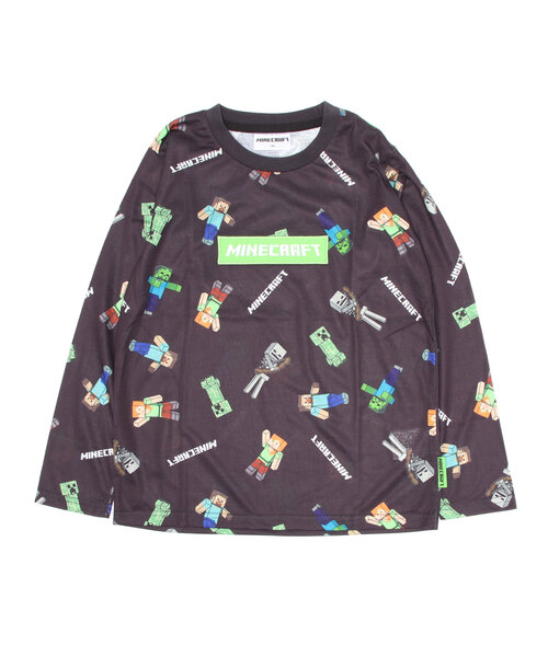 RUGGEDWORKS（ラゲッドワークス）の「【完売】《Minecraft》マインクラフト　キッズ　長袖Tシャツ（Tシャツ/カットソー・キッズ・ブラック/ホワイト・140/150/160）」の2枚目の写真