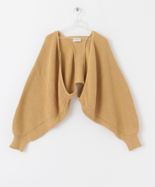 LAATO（ラート）の「VOLUME CARDIGAN（カーディガン/ボレロ・レディース・ベージュ/ブラウン・FREE）」の4枚目の写真