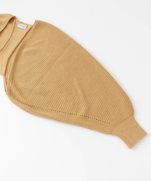 LAATO（ラート）の「VOLUME CARDIGAN（カーディガン/ボレロ・レディース・ベージュ/ブラウン・FREE）」の5枚目の写真