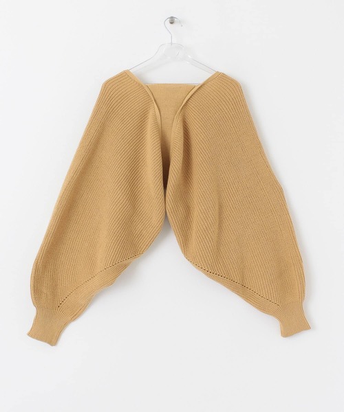 LAATO（ラート）の「VOLUME CARDIGAN（カーディガン/ボレロ・レディース・ベージュ/ブラウン・FREE）」の6枚目の写真