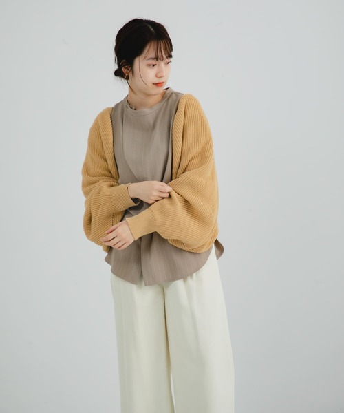 LAATO（ラート）の「VOLUME CARDIGAN（カーディガン/ボレロ・レディース・ベージュ/ブラウン・FREE）」の11枚目の写真