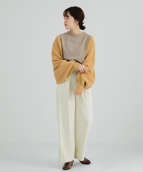 LAATO（ラート）の「VOLUME CARDIGAN（カーディガン/ボレロ・レディース・ベージュ/ブラウン・FREE）」の14枚目の写真