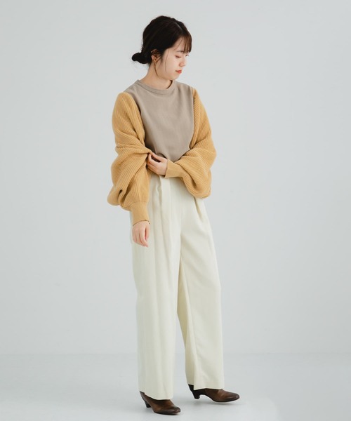 LAATO（ラート）の「VOLUME CARDIGAN（カーディガン/ボレロ・レディース・ベージュ/ブラウン・FREE）」の15枚目の写真