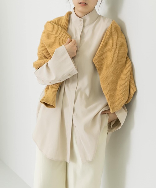 LAATO（ラート）の「VOLUME CARDIGAN（カーディガン/ボレロ・レディース・ベージュ/ブラウン・FREE）」の16枚目の写真