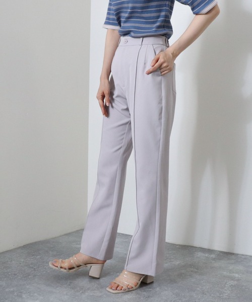 archives(アルシーヴ)の「センターシームフレアパンツ(その他パンツ・レディース・グレー/ブラウン/グリーン/イエロー・MEDIUM)」の1枚目の写真