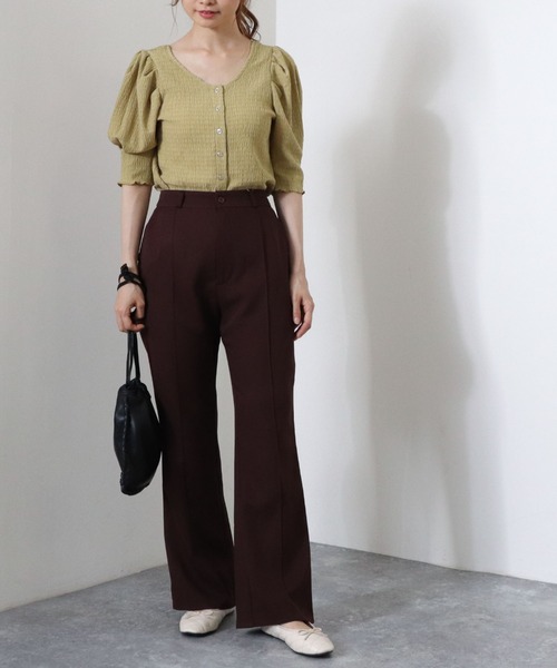 archives(アルシーヴ)の「センターシームフレアパンツ(その他パンツ・レディース・グレー/ブラウン/グリーン/イエロー・MEDIUM)」の8枚目の写真