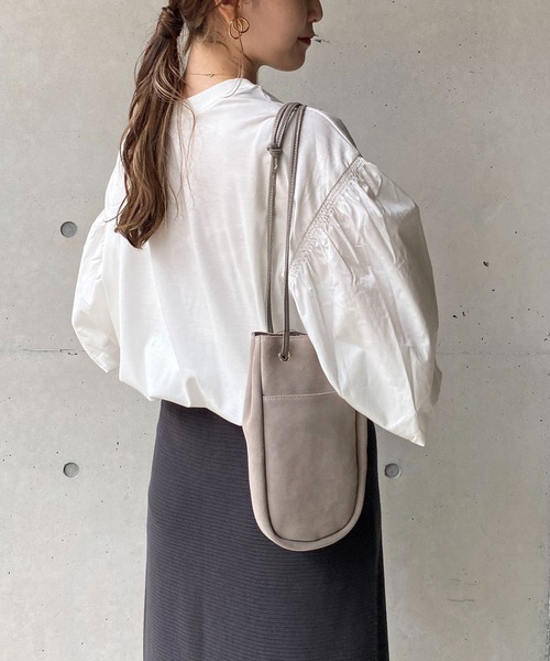 CAPRICIEUX LE'MAGE（カプリシューレマージュ）の「ドッキングパフロンT（Tシャツ/カットソー・レディース・ホワイト/ブラック・FREE）」の14枚目の写真