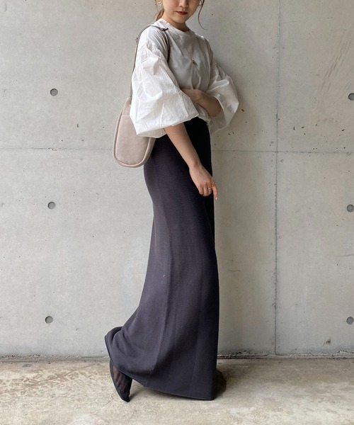 CAPRICIEUX LE'MAGE（カプリシューレマージュ）の「ドッキングパフロンT（Tシャツ/カットソー・レディース・ホワイト/ブラック・FREE）」の17枚目の写真