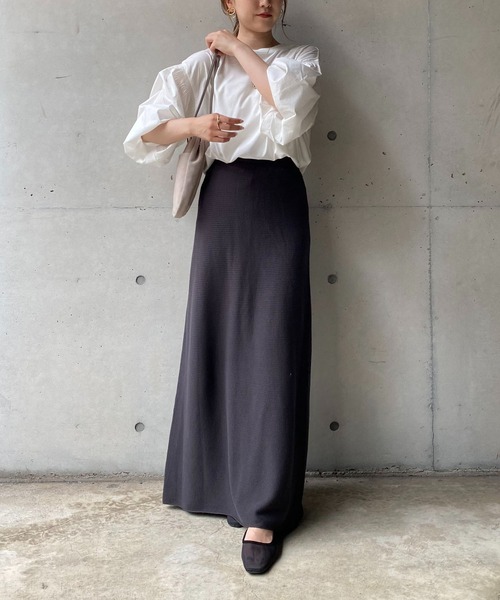 CAPRICIEUX LE'MAGE（カプリシューレマージュ）の「ドッキングパフロンT（Tシャツ/カットソー・レディース・ホワイト/ブラック・FREE）」の18枚目の写真